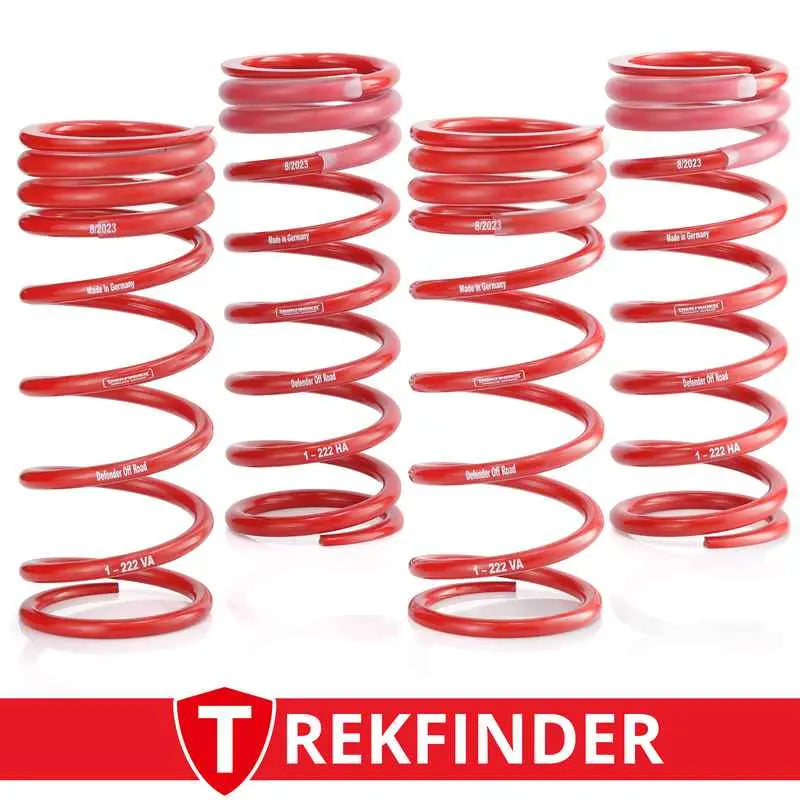Höherlegungsfedernsatz TREKFINDER für LAND ROVER Defender 90 + 40 Millimeter