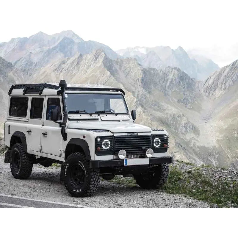 Höherlegungsfahrwerk TREKFINDER für LAND ROVER Defender 110 mit TREKFINDER RAID Dämpfer +40 Millimeter Höherlegung