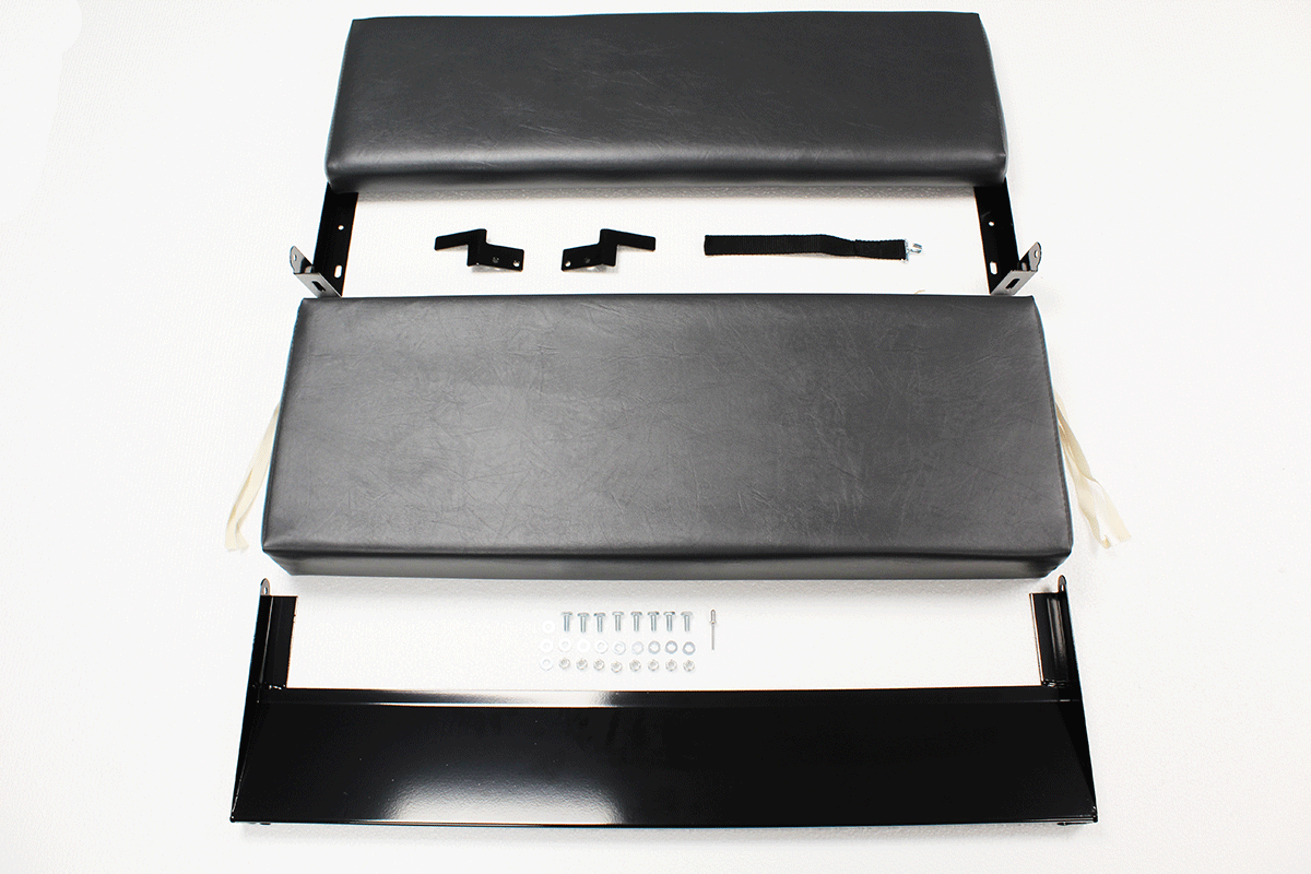 Sitzbank hinten (2-Sitzer) graues Vinyl (Nachbauqualität)