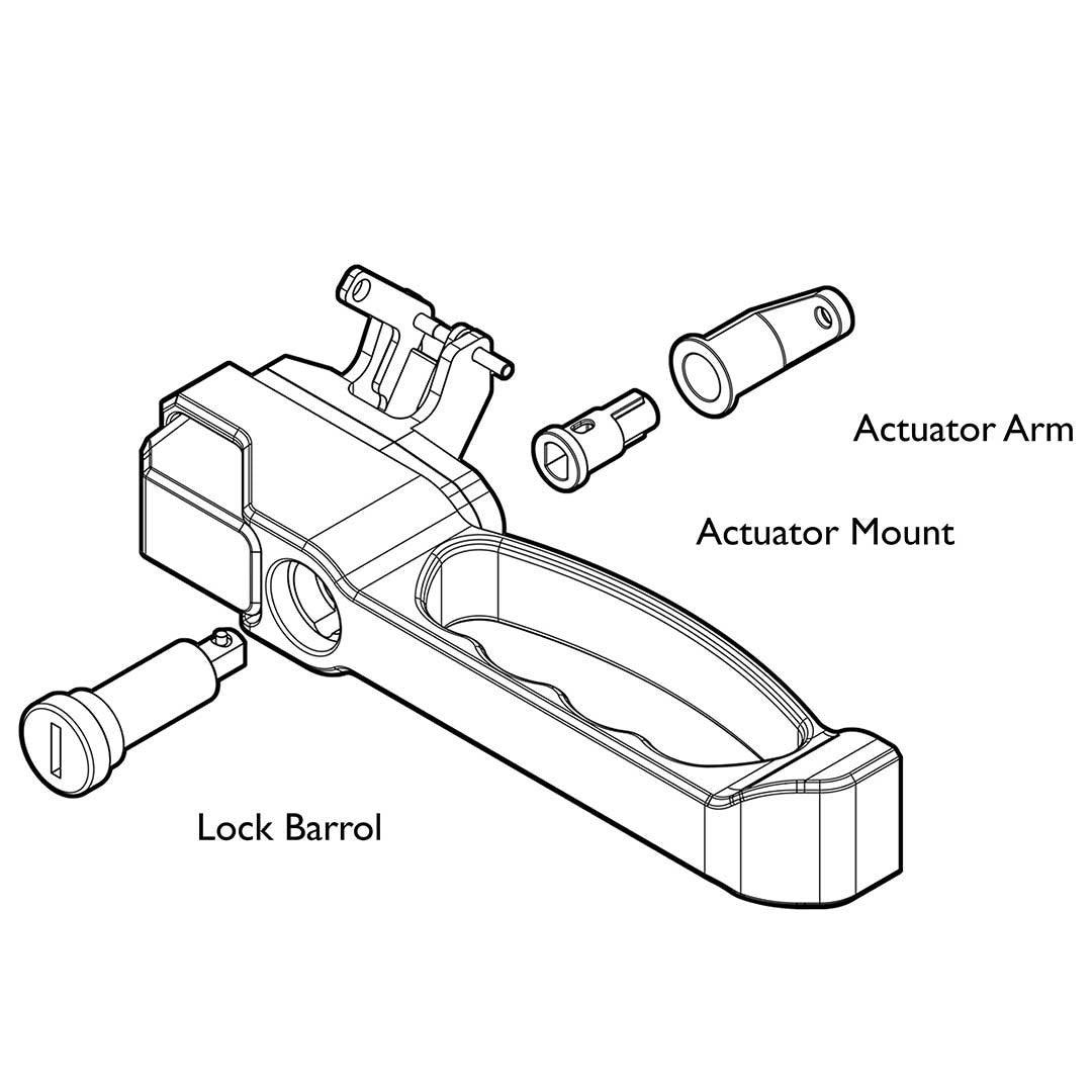 Defender Türgriffe (Paar) Aluminium außen (CNC-gefräßt, silber)