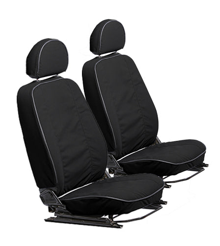 Sitzbezüge (Paar) Defender "Puma" Frontsitze (Version bis 2013) (Schwarz)