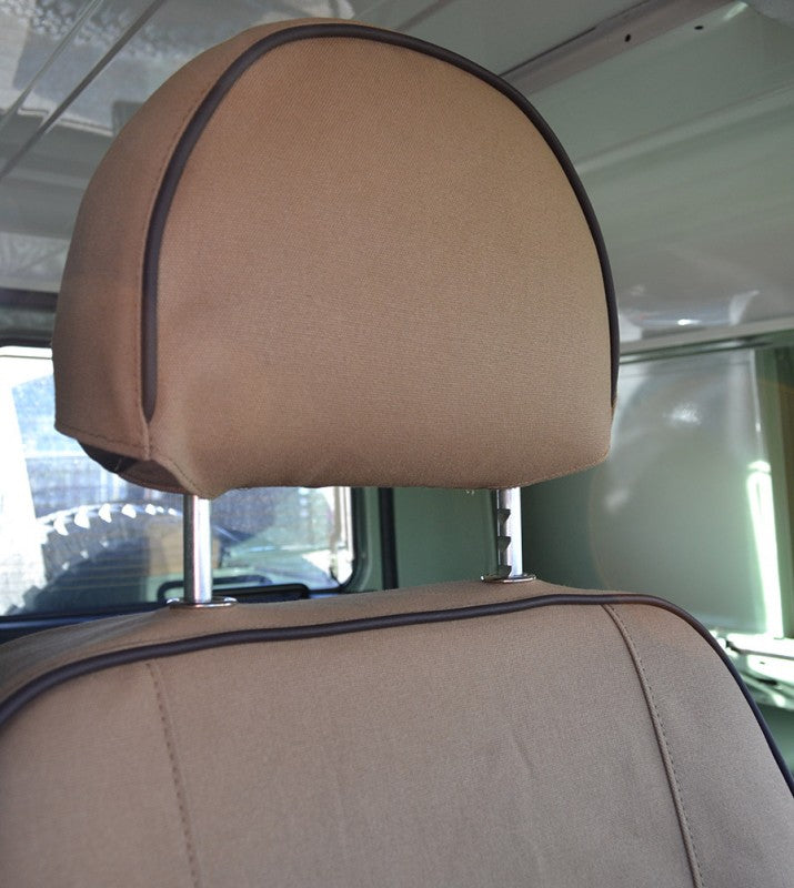 Sitzbezüge (Paar) Defender "Puma" Frontsitze (Version bis 2013) (Sand)