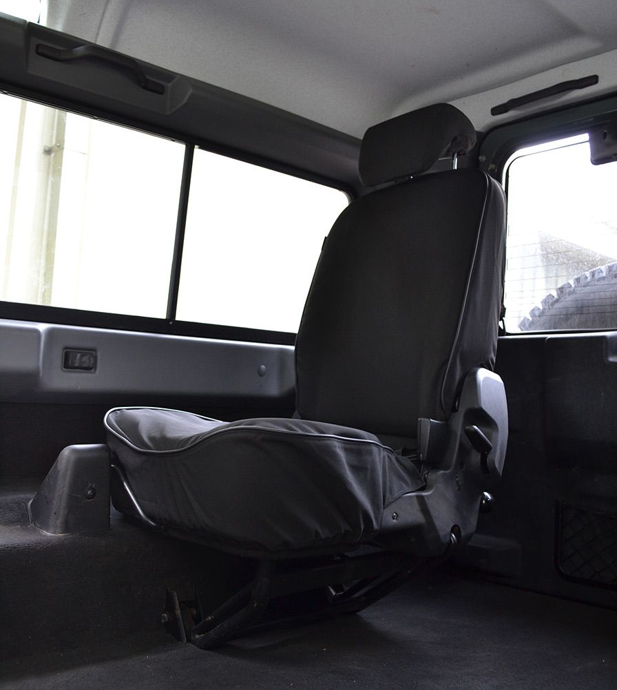 Defender TD4 Sitzbezüge (Paar) Sitze Kofferraum (schwarz)