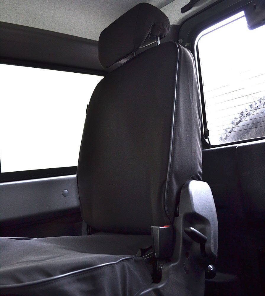 Defender TD4 Sitzbezüge (Paar) Sitze Kofferraum (schwarz)