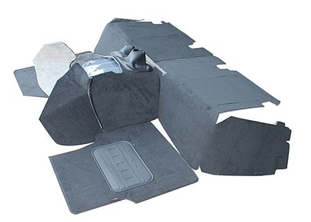 Teppich-Set komplett Defender TD4 110 Station Wagon (5-Sitzer mit ausgeschnittenen Innenkotflügeln)