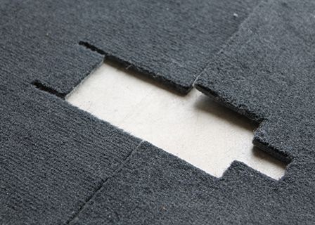 Teppich-Set (Kofferraum) Defender 90 TD4 (4-Sitzer mit ausgeschnittenen Innenkotflügeln)