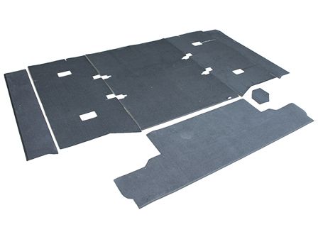 Teppich-Set (zweite Reihe & Kofferraum) Defender TD4 110 (7-Sitzer mit ausgeschnittenen Innenkotflügeln)
