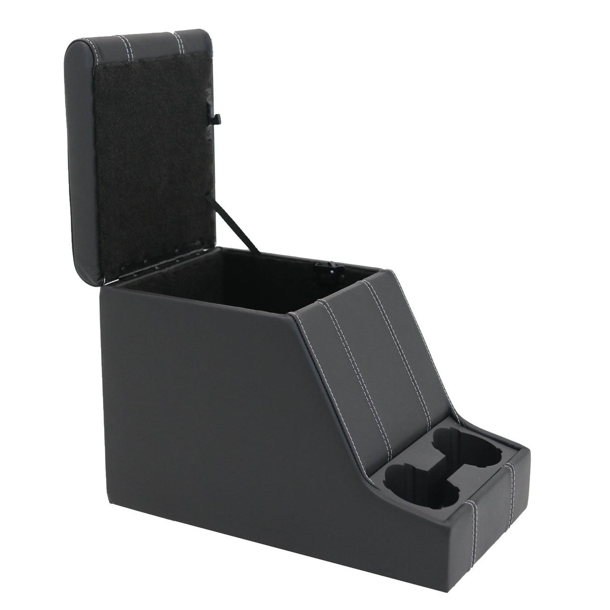 Premium XL Cubby Box (XS, schwarzes Vinyl, weiße Naht)