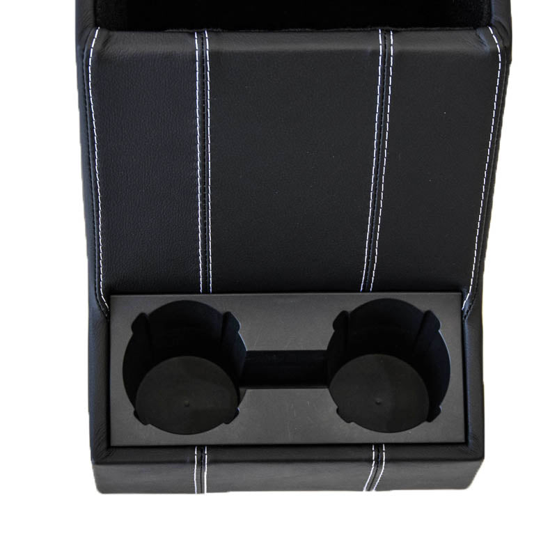 Premium XL Cubby Box (XS, schwarzes Vinyl, weiße Naht)