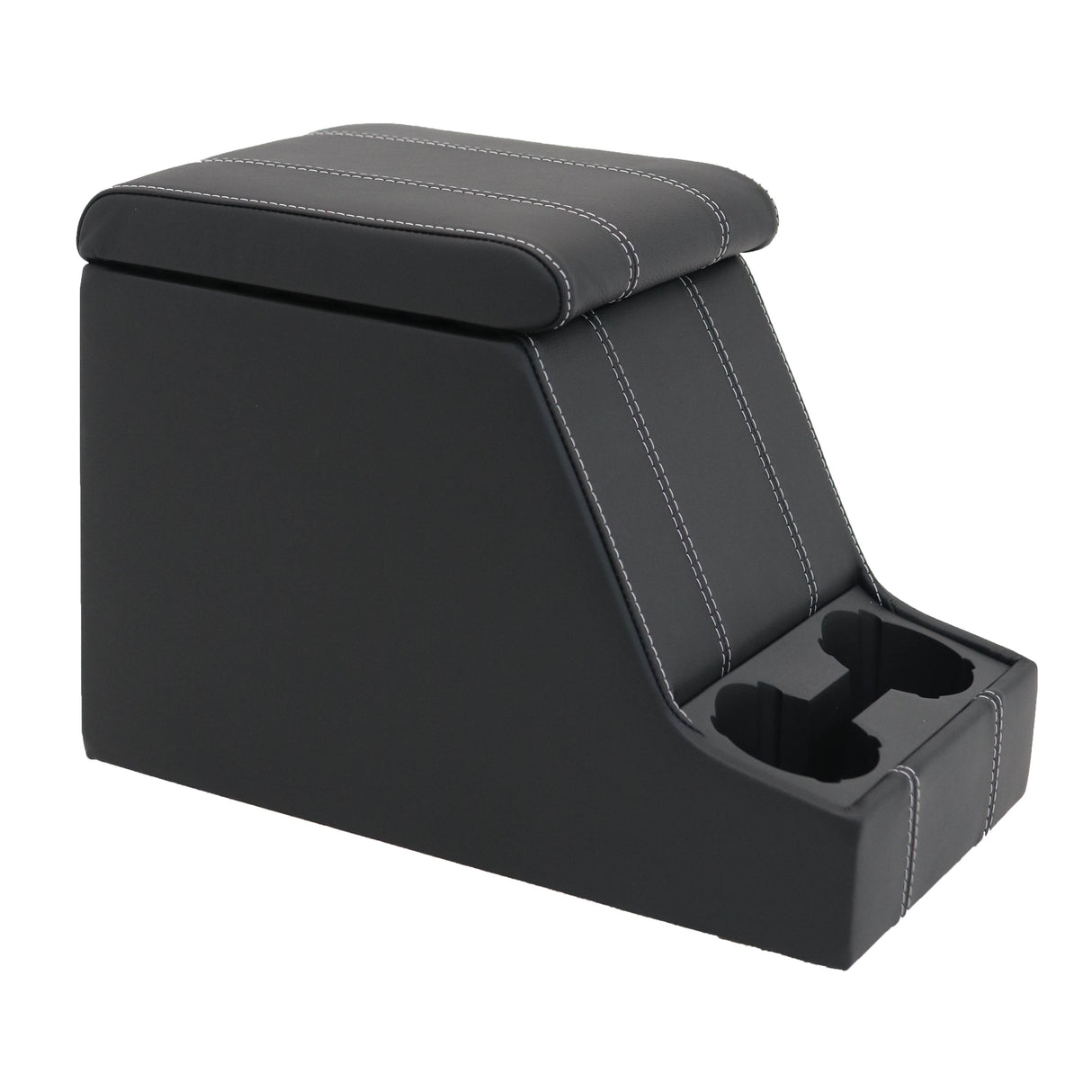 Premium XL Cubby Box (XS, schwarzes Vinyl, weiße Naht)