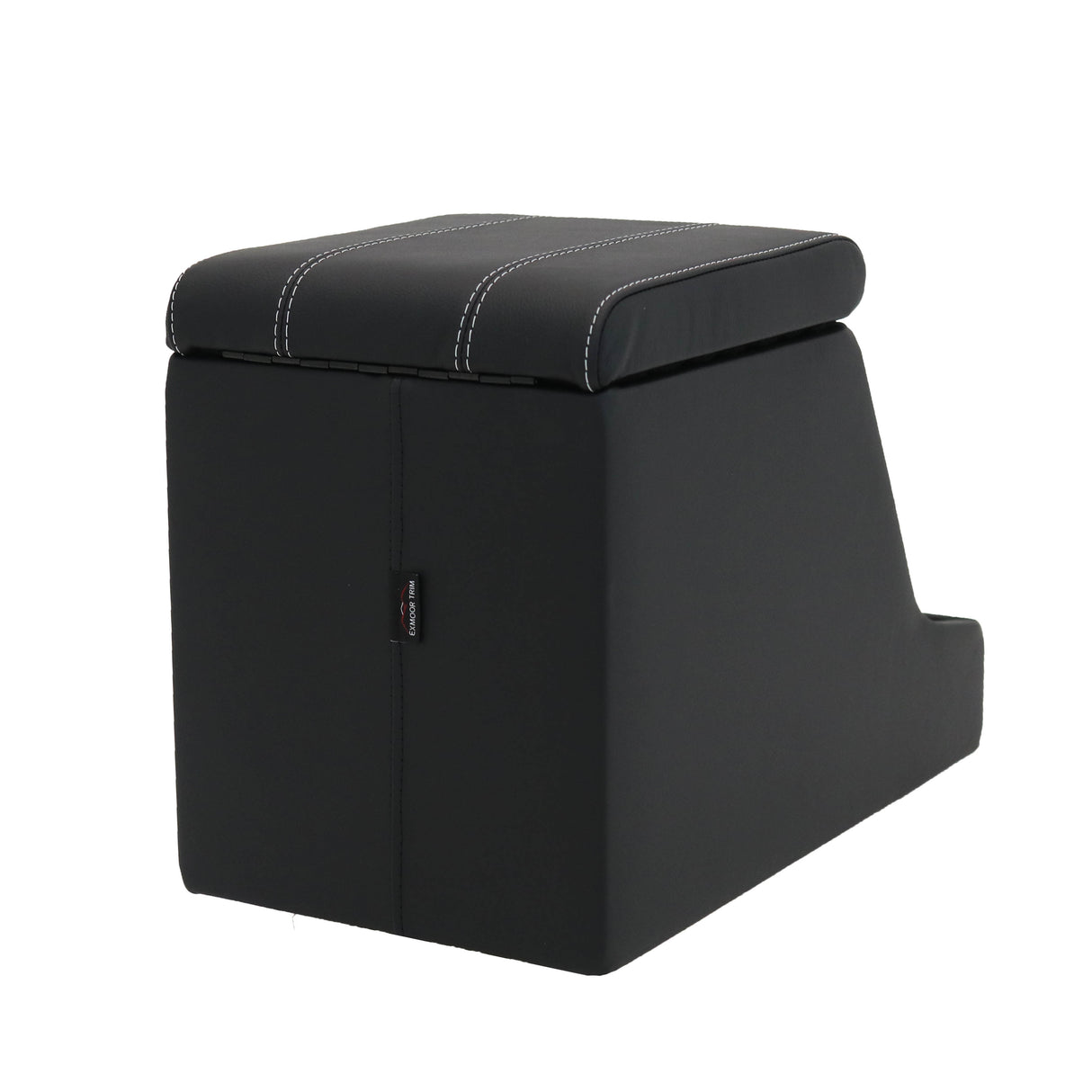 Premium XL Cubby Box (XS, schwarzes Vinyl, weiße Naht)