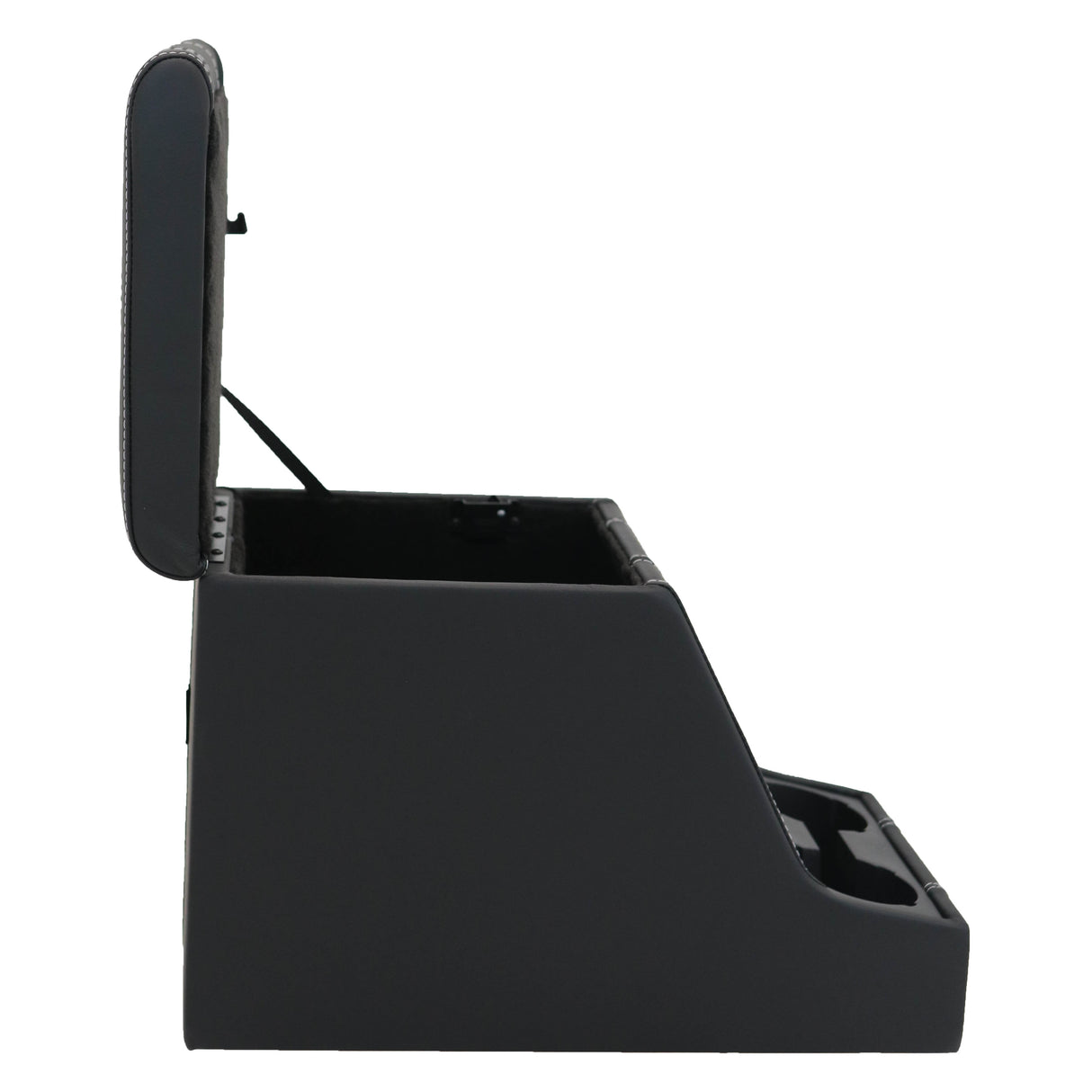 Premium XL Cubby Box (XS, schwarzes Vinyl, weiße Naht)