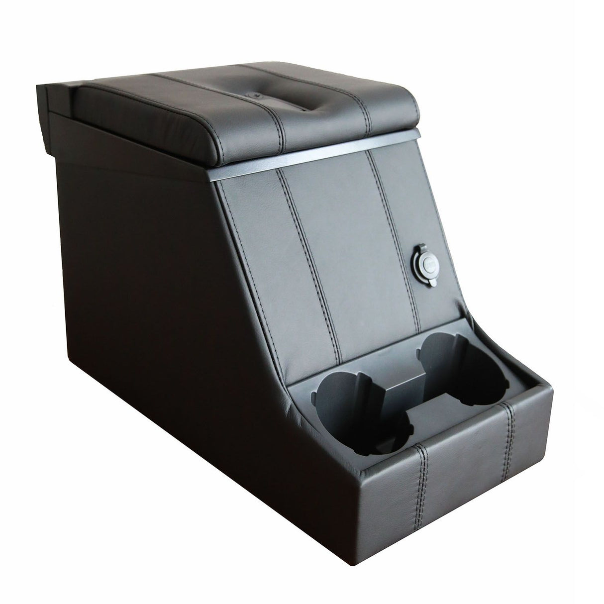 Premium Cubby Box (abschließbar) (schwarzes Leder)