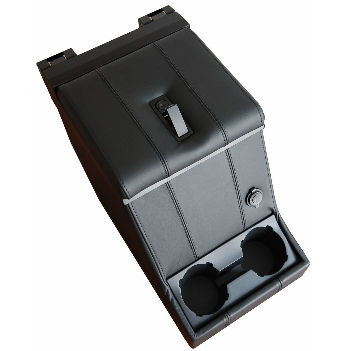 Premium Cubby Box (abschließbar) (schwarzes Leder)