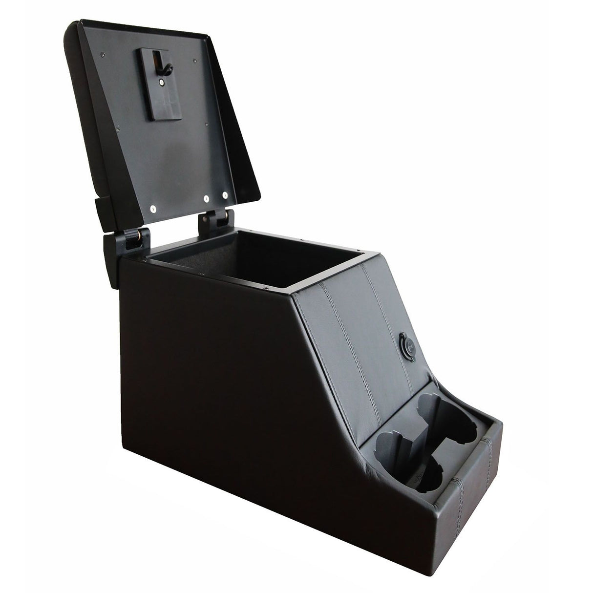 Premium Cubby Box (abschließbar) (schwarzes Leder)