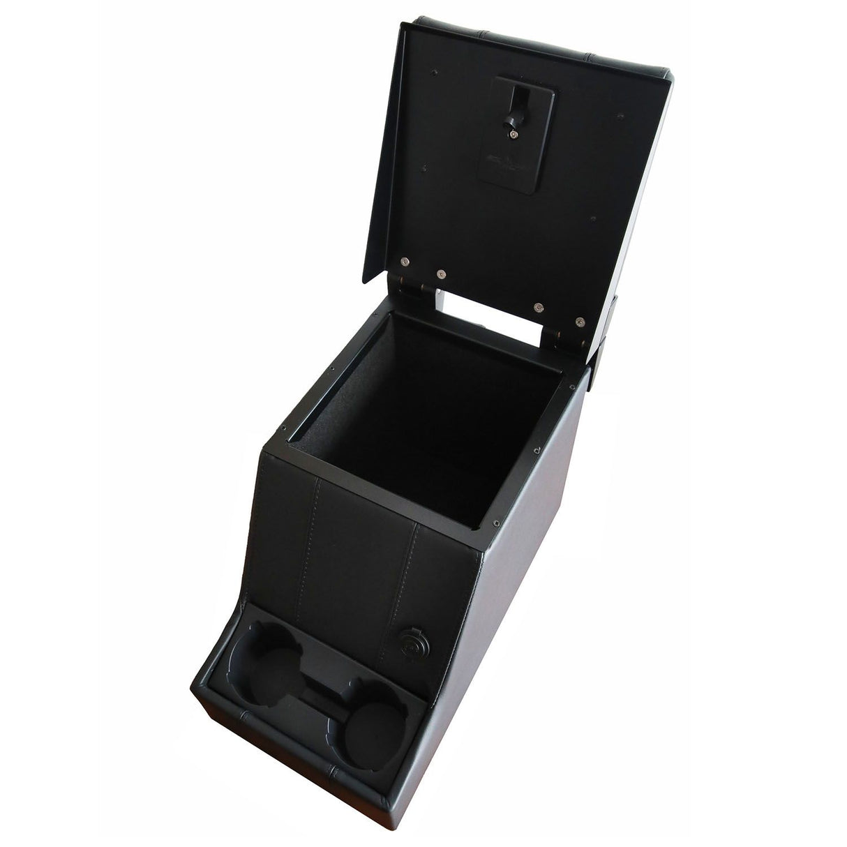 Premium Cubby Box (abschließbar) (schwarzes Leder)