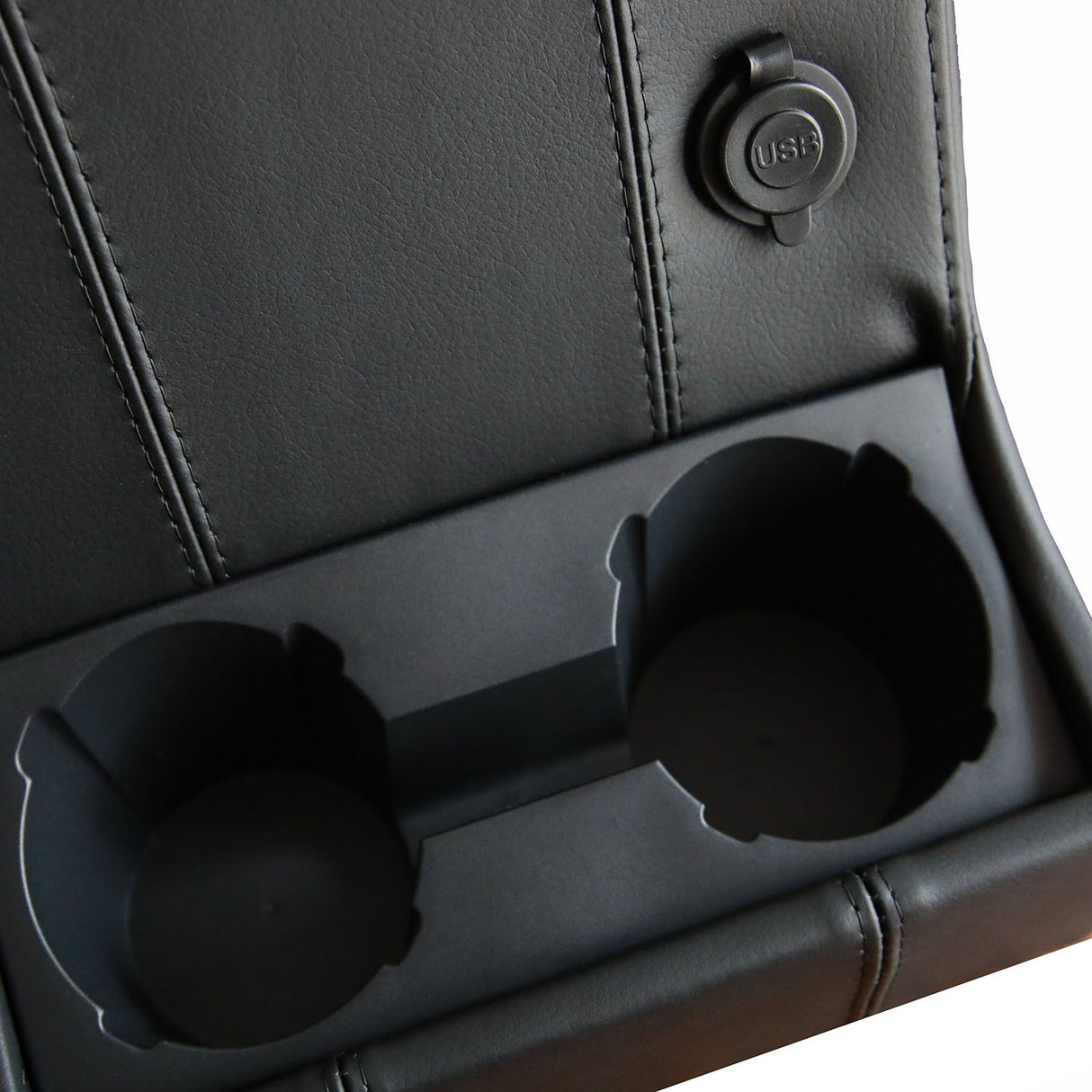 Premium Cubby Box (abschließbar) (schwarzes Leder)