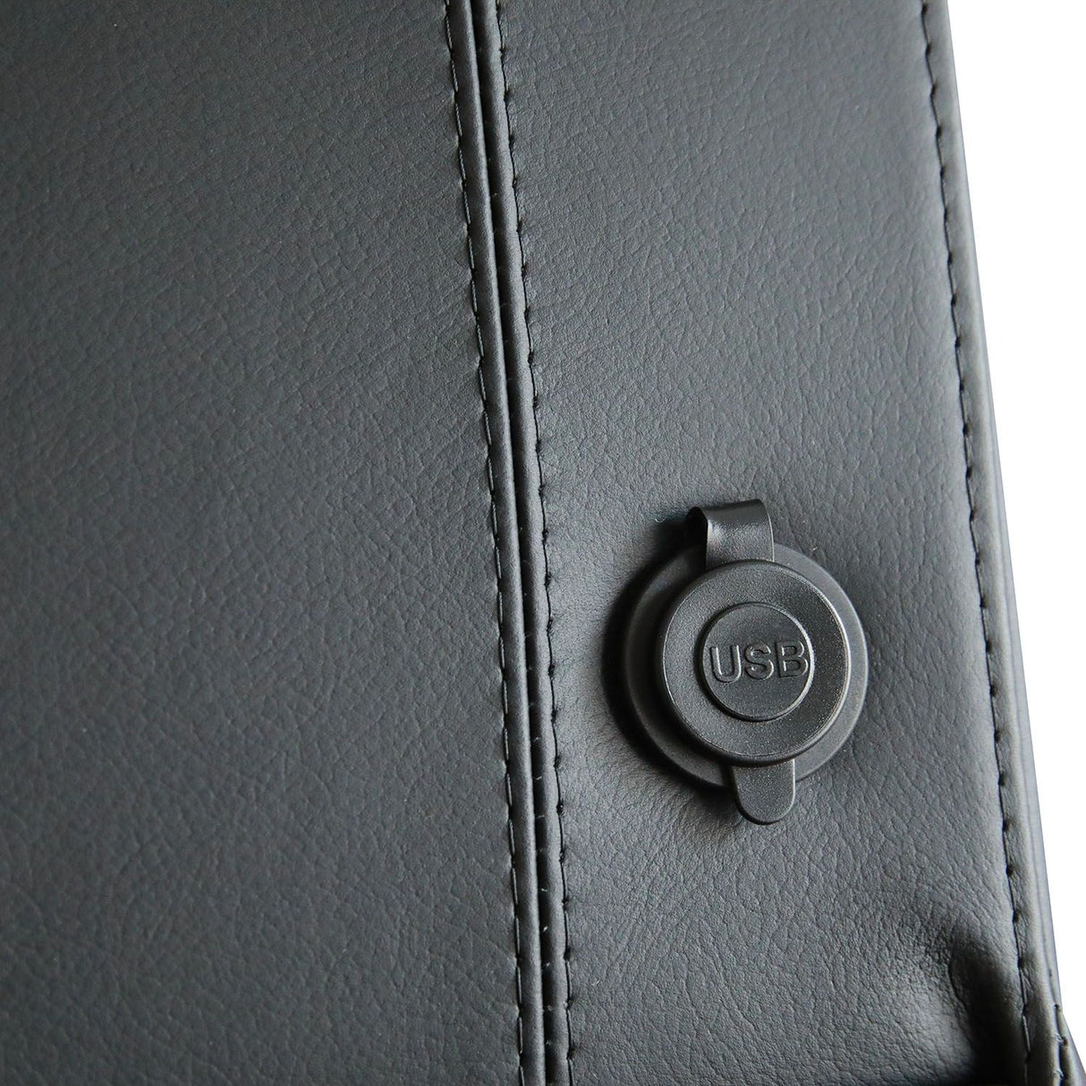 Premium Cubby Box (abschließbar) (schwarzes Leder)