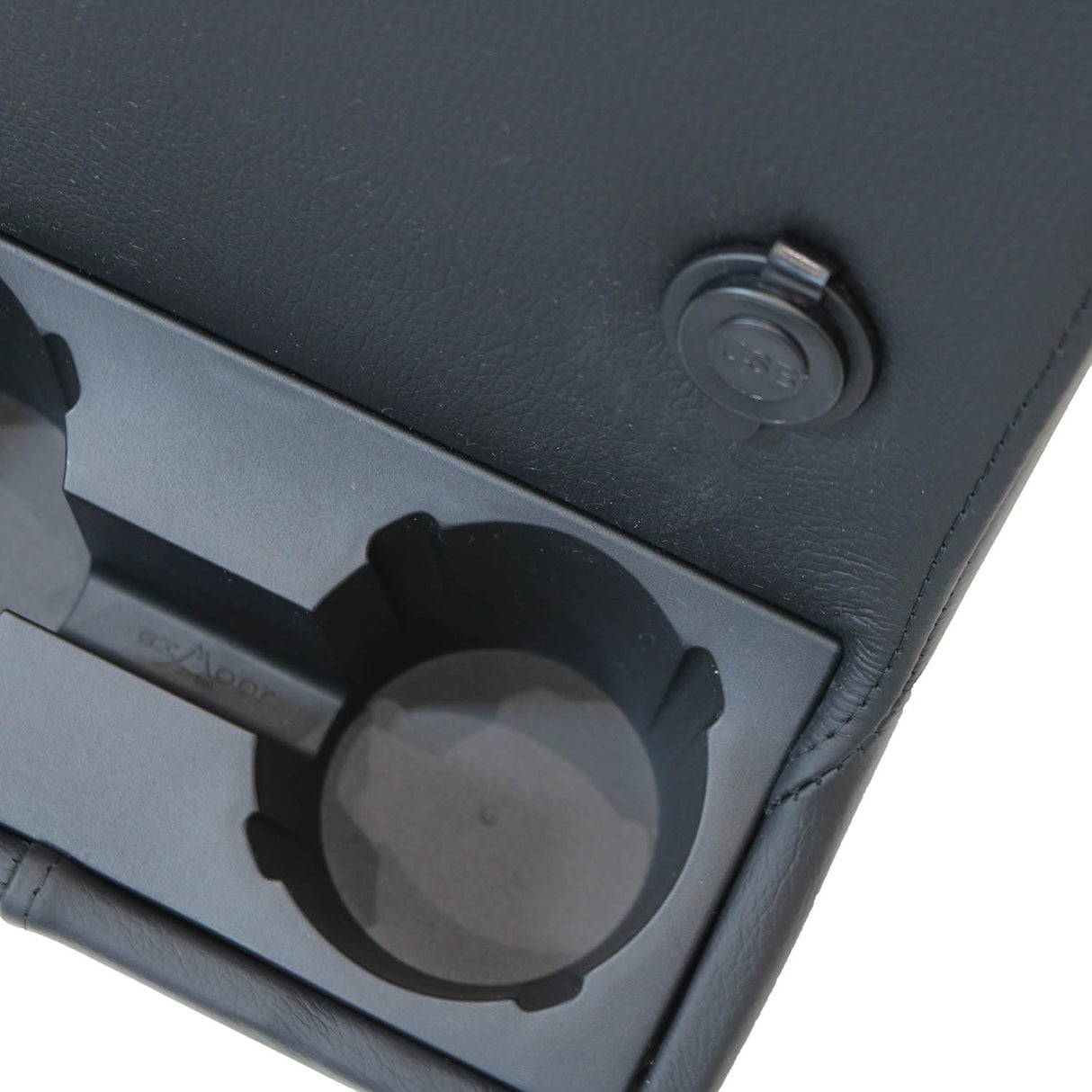 Premium Cubby Box (abschließbar) (Längsnaht, schwarzes Leder)