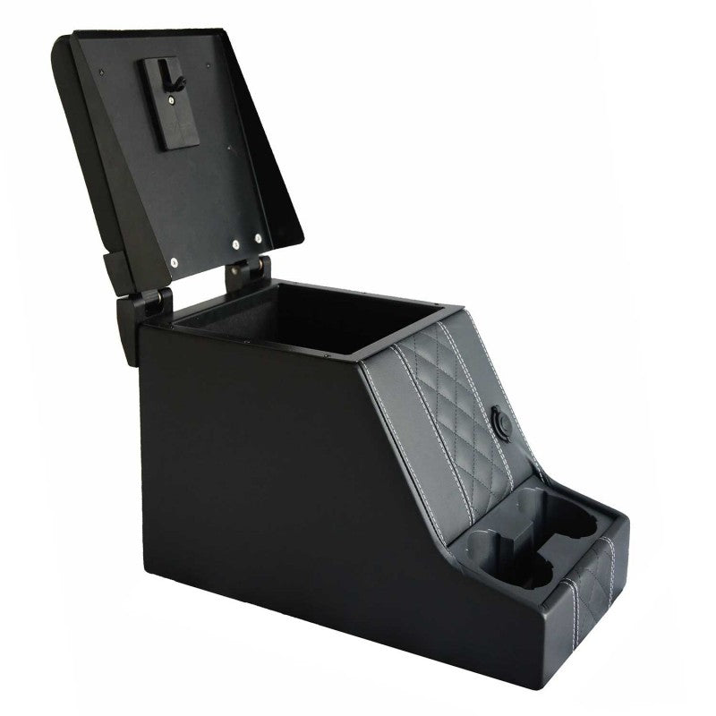 Premium Cubby Box (abschließbar) (Diamond White Leder)