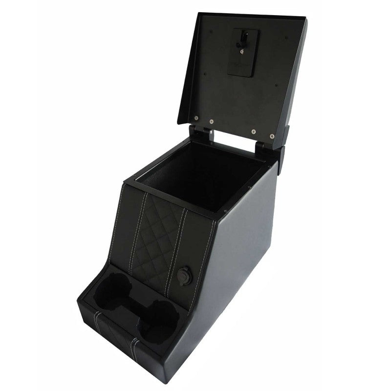 Premium Cubby Box (abschließbar) (Diamond White Leder)