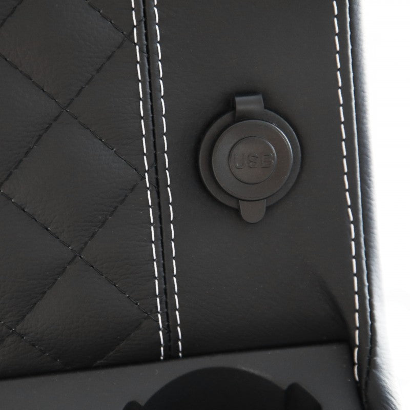 Premium Cubby Box (abschließbar) (Diamond White Leder)