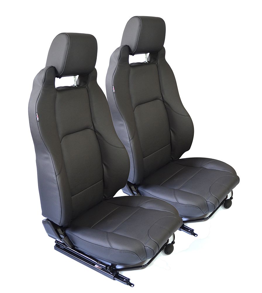 Defender "Elite Sitz MK2" (Paar) beheizt (schwarzes Vinyl)