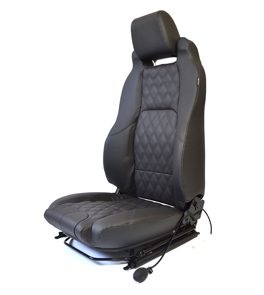 Defender "Elite Sitz MK2" (Paar) beheizt (Diamond, schwarzes Vinyl)