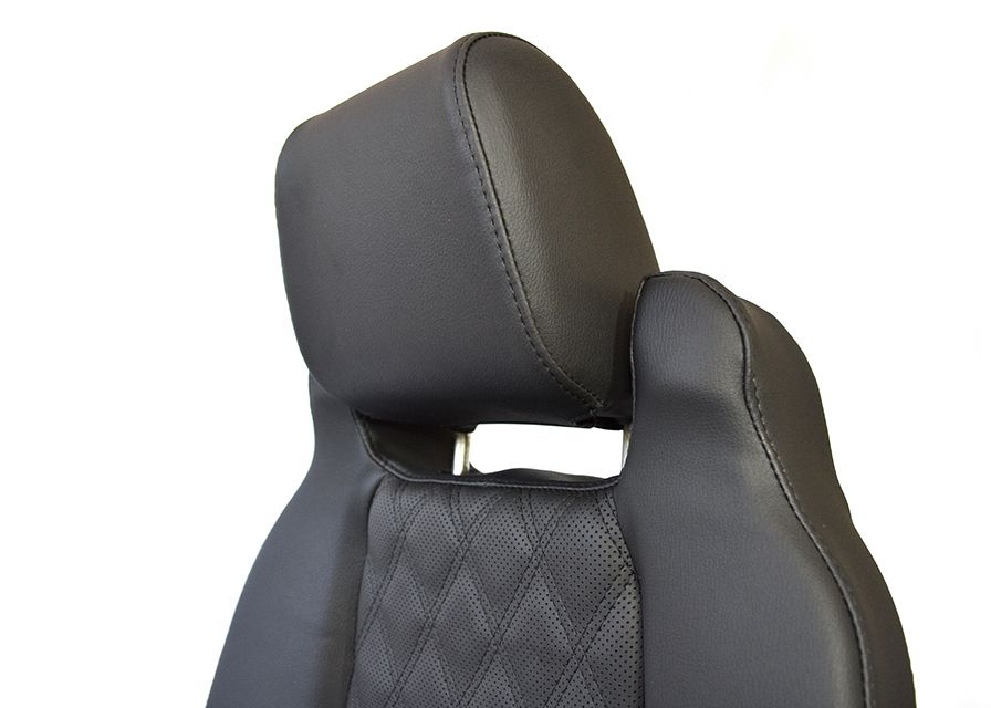 Defender "Elite Sitz MK2" (Paar) beheizt (Diamond, schwarzes Vinyl)