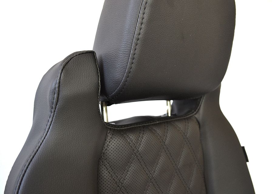 Defender "Elite Sitz MK2" (Paar) beheizt (Diamond, schwarzes Vinyl)