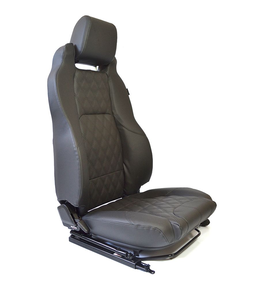 Defender "Elite Sitz MK2" (Paar) beheizt (Diamond, schwarzes Vinyl)