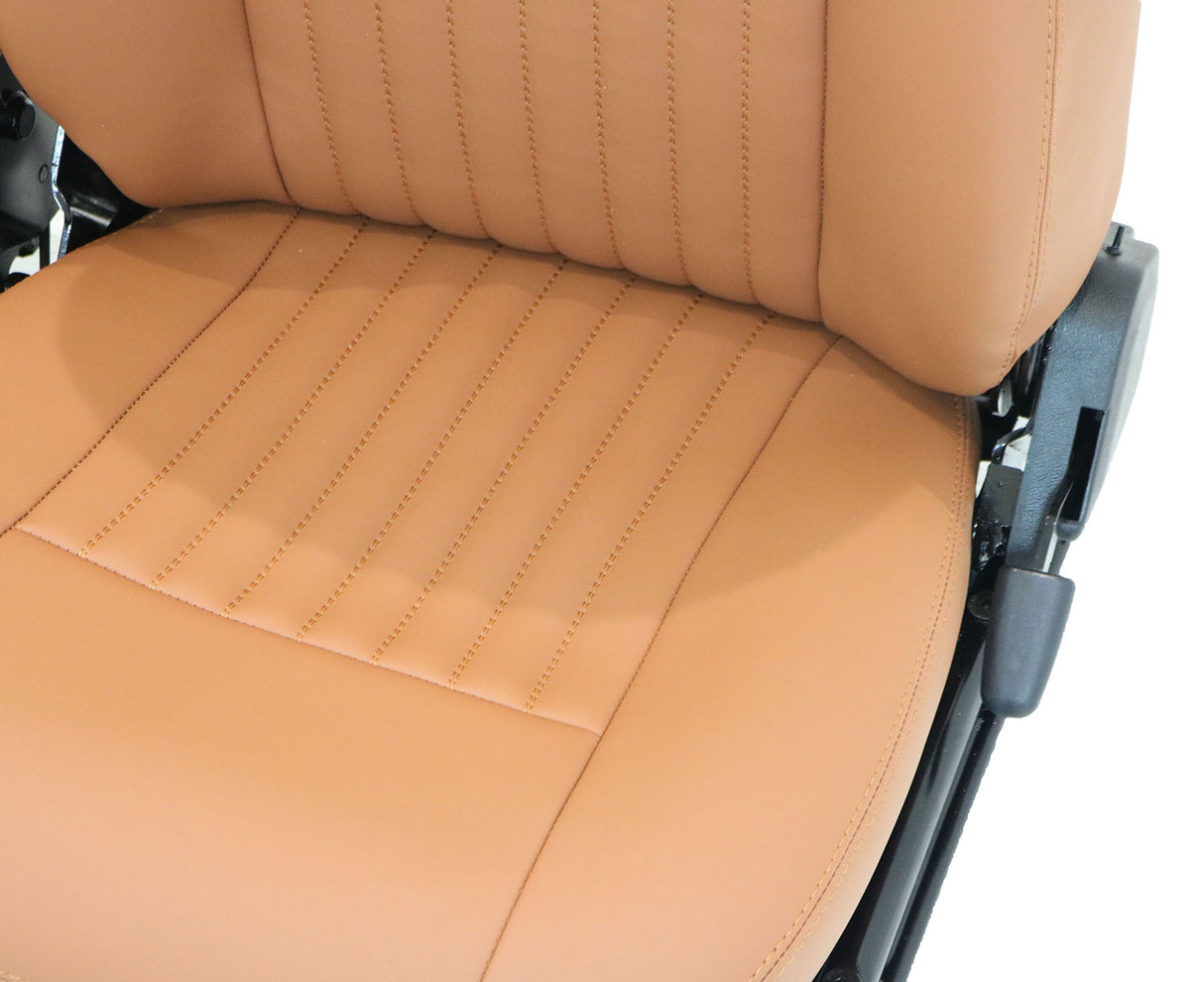 Defender "Puma Classic Flute" Frontsitze (Paar) beheizt (Oxford Tan Vinyl)