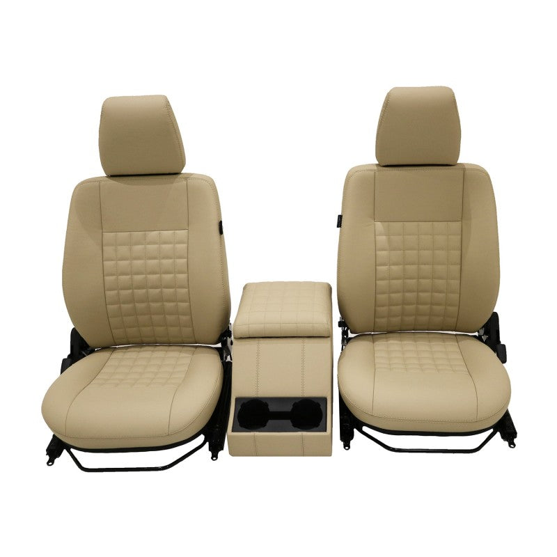 Defender Frontsitze & Cubby Box "COOL N VINTAGE SAVANNAH PACKAGE" (beheizt)