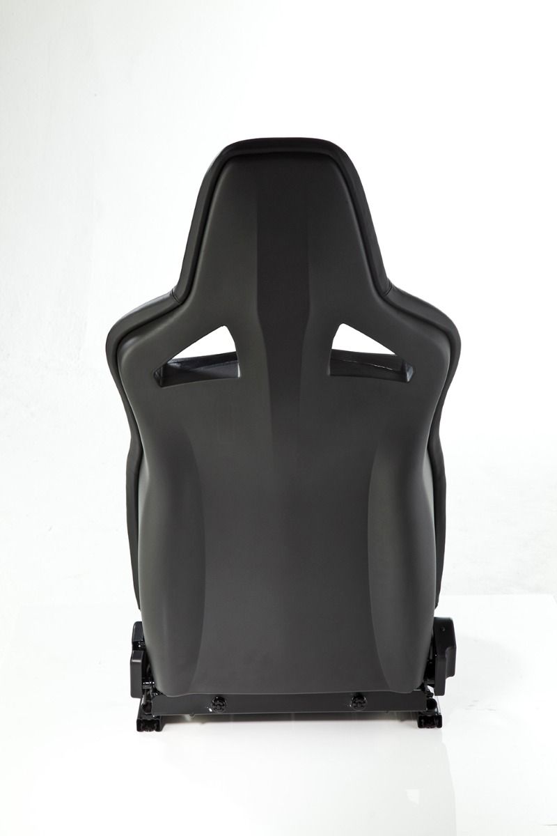 Defender Sportsitze (Paar) beheizt (schwarzes Leder, weiße Naht)