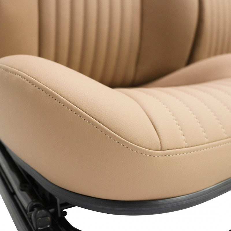 Defender "County Classic Flute" Frontsitze (Paar) beheizt (Camel Vinyl)