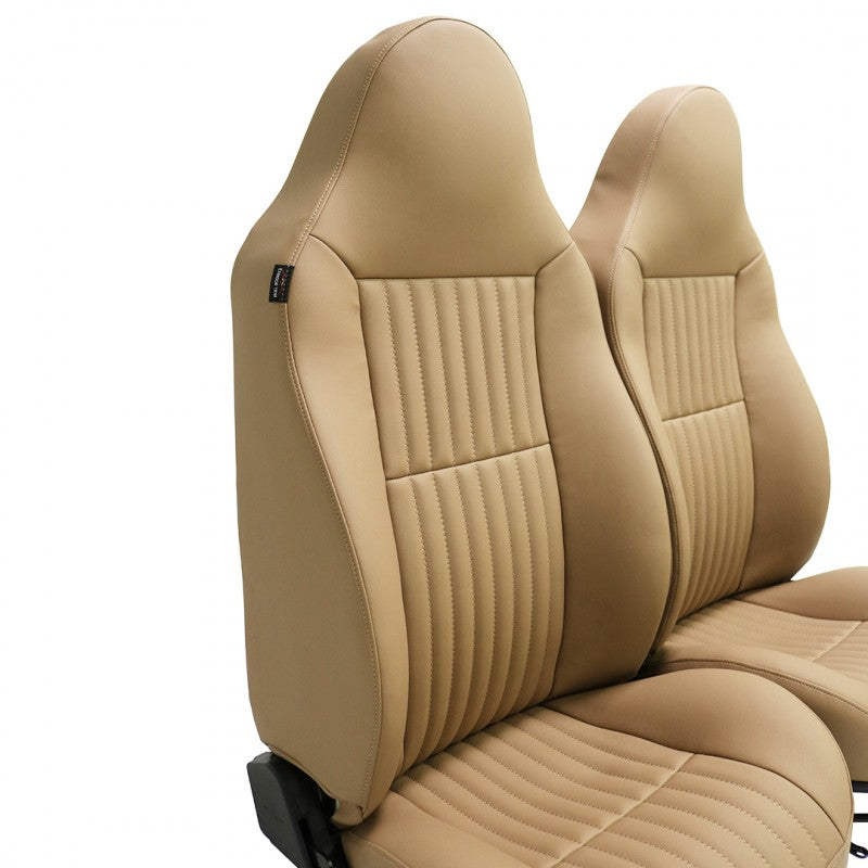 Defender "County Classic Flute" Frontsitze (Paar) beheizt (Camel Vinyl)