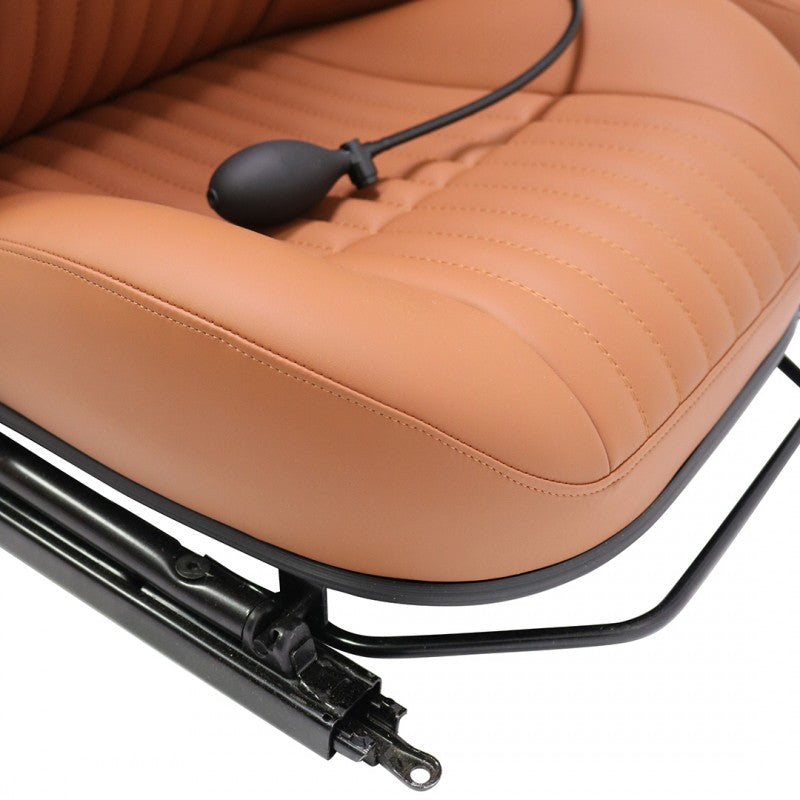 Defender "County Classic Flute" Frontsitze (Paar) beheizt (Oxford Tan Vinyl)