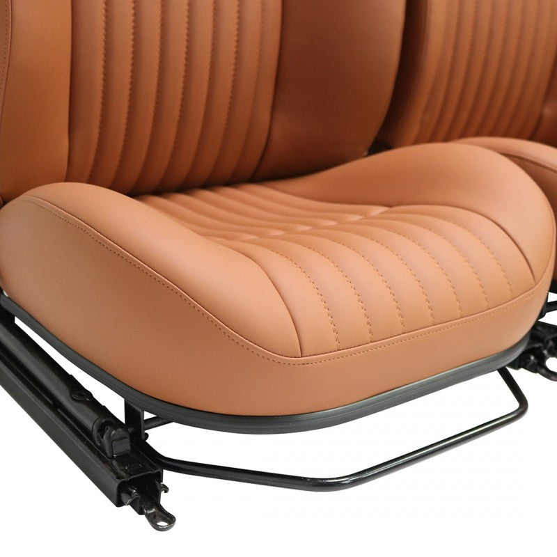 Defender "County Classic Flute" Frontsitze (Paar) beheizt (Oxford Tan Vinyl)