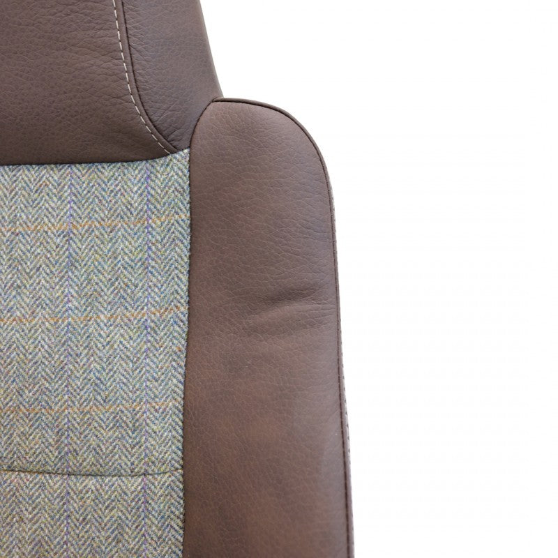 Defender "Urban HARRIS TWEED" Frontsitze (Paar) beheizt (braunes Leder)