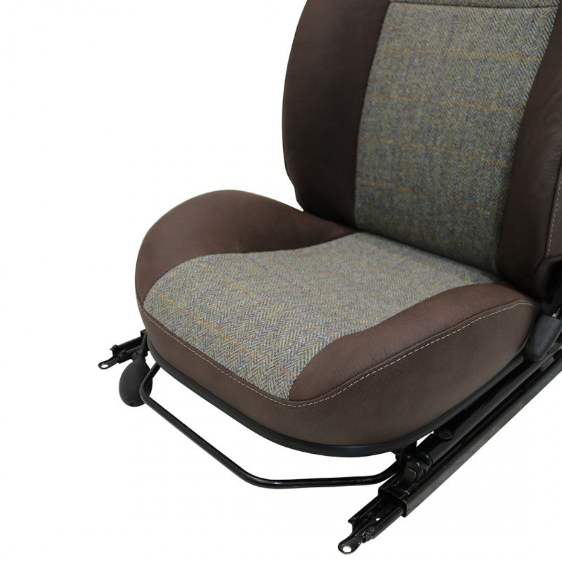 Defender "Urban HARRIS TWEED" Frontsitze (Paar) beheizt (braunes Leder)