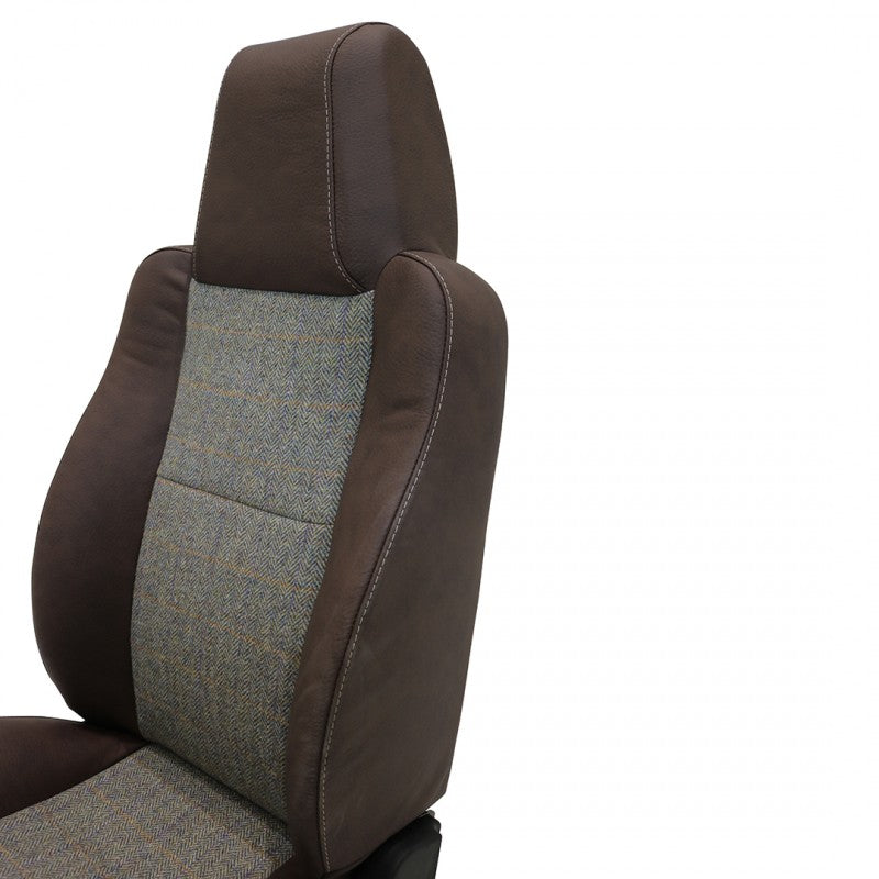 Defender "Urban HARRIS TWEED" Frontsitze (Paar) beheizt (braunes Leder)