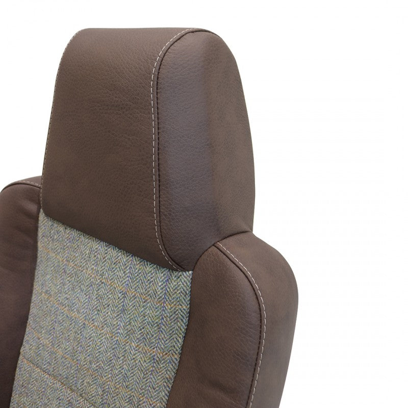 Defender "Urban HARRIS TWEED" Frontsitze (Paar) beheizt (braunes Leder)