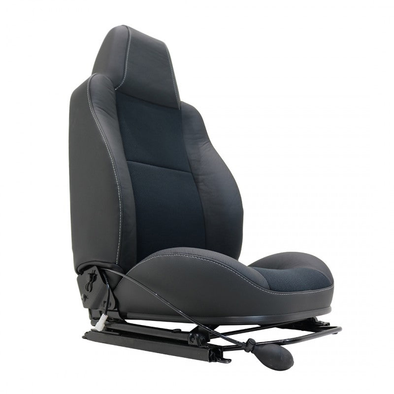 Defender "Urban XS" Frontsitze (Paar) beheizt (schwarzes Leder, schwarzer Stoff)