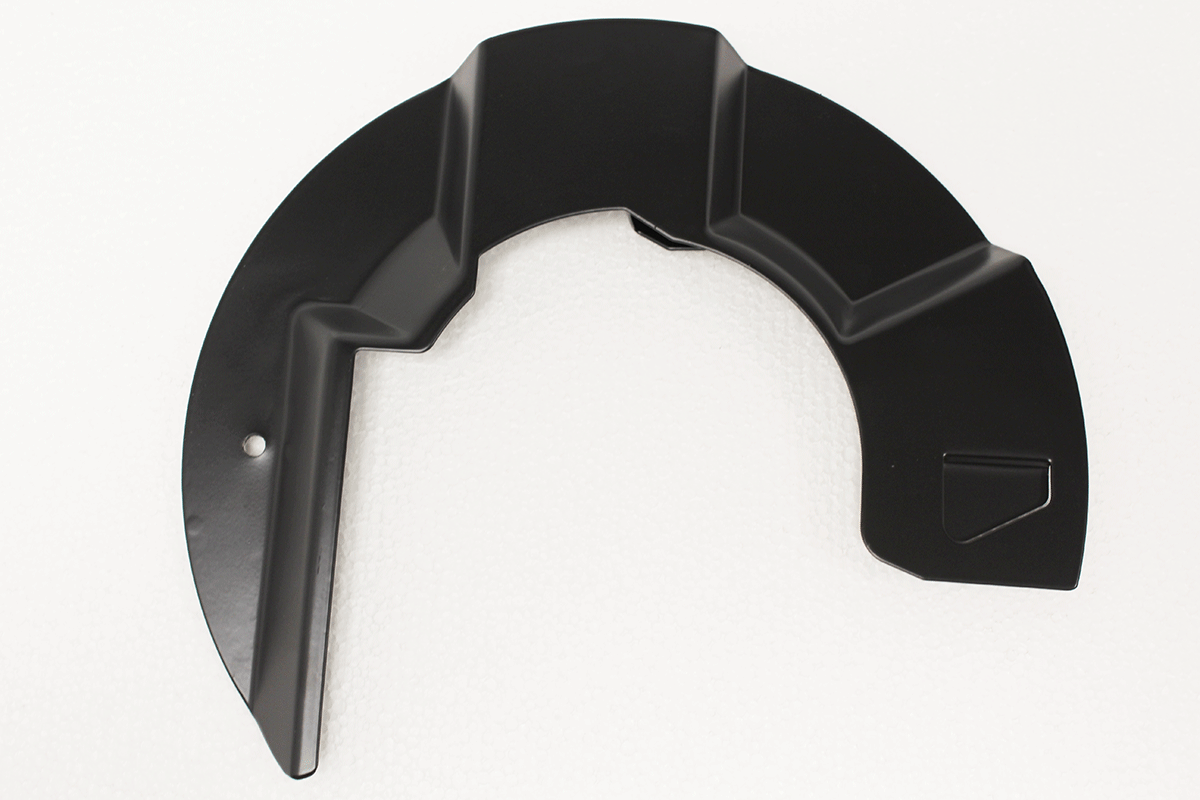 Schutzblech Bremsscheibe vorne links Defender (ab LA930456 / 1994)