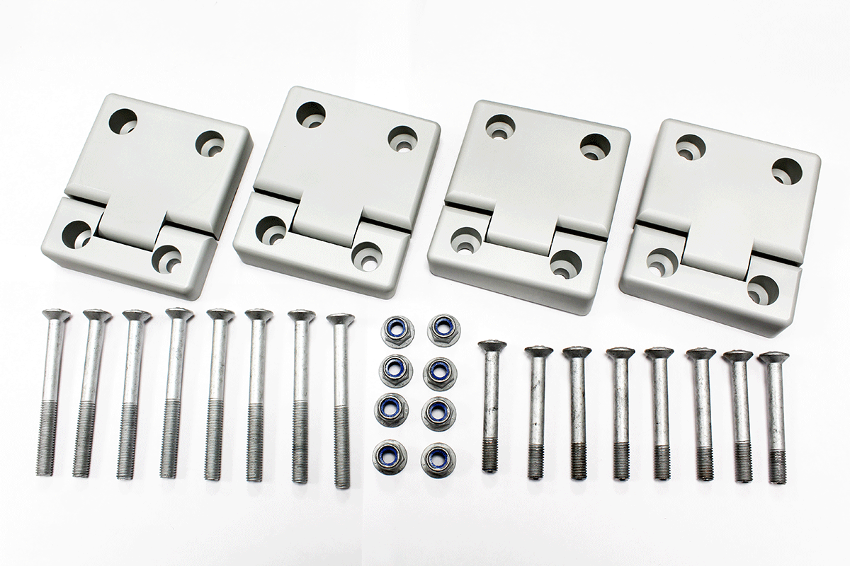 Türscharnier-Kit Fondtüren / Türen Mitte Defender (Aluminium)