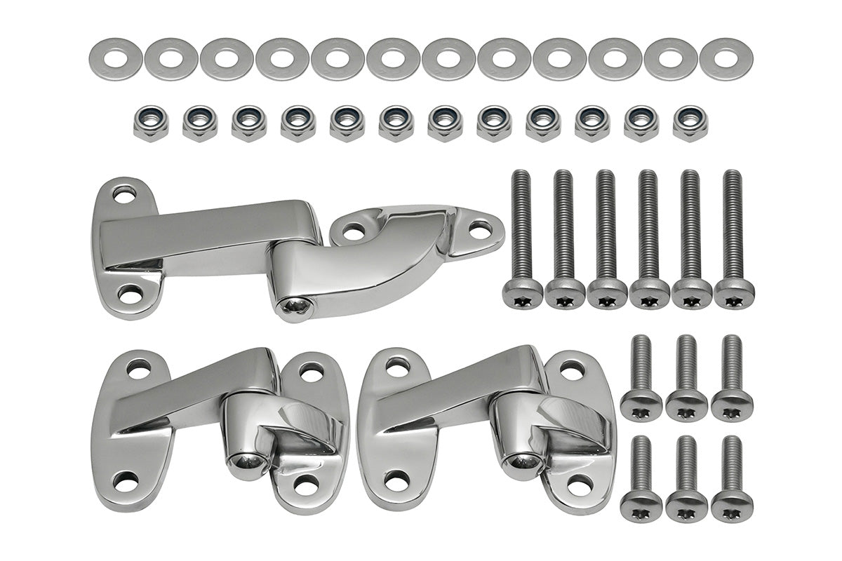 Scharnier-Kit Hecktür / Safaritür (Serie & Defender) (Edelstahl)