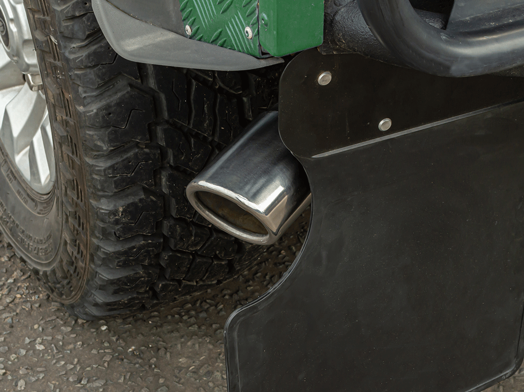 Auspuffrohr Ersatz für Endschalldämpfer Defender 90 Td5 / Td4 (Edelstahl) (Big Bore 3")