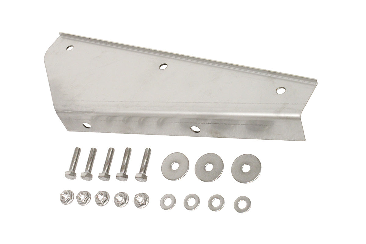 Halteblech Schmutzfänger vorne rechts Defender bis 2006 (Edelstahl)