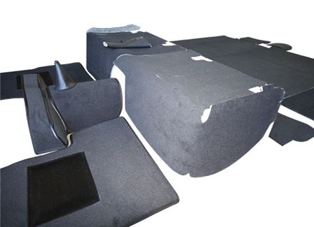 Serie 2 & 3 88" Teppich-Set schwarz