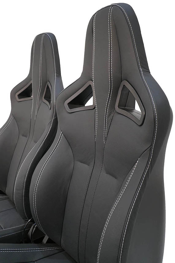 Defender Sportsitze (Paar) beheizt "Elite Sports" (XS BLACK VINYL)